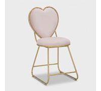 ProduceShop - Silla tapizada de tela con respaldo en forma de corazón Heart