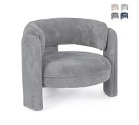 ProduceShop - Sillón de diseño moderno en tela Bizzotto Aisha Gray
