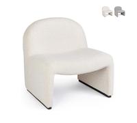 ProduceShop - Sillón de sala moderno efecto bou izzotto Bassilla White