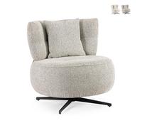 ProduceShop - Sillón de salón efecto chenilla diseño moderno Bizzotto Gonnie Gray