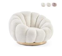ProduceShop - Sillón giratorio de bou iseño moderno Bizzotto Florel Beige