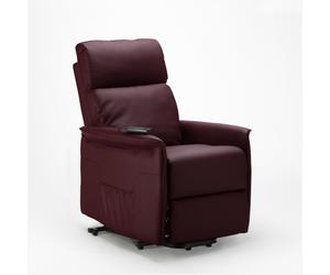 ProduceShop - Sillón Relax Reclinable Eléctrico de cuero polipiel Armalia Burgundy