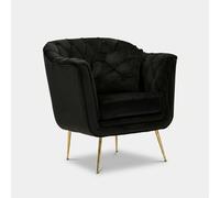 ProduceShop - Sillón tapizado con cojín para salón Budapest Black