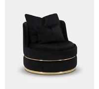 ProduceShop - Sillón tapizado en tela con cojines Paris Space Black