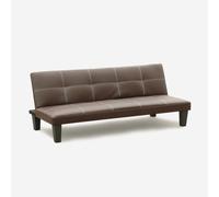 ProduceShop - Sofá cama 3 plazas cuero polipiel Topazio pronto letto Brown