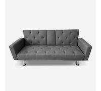 ProduceShop - Sofá cama clic clac de 2 plazas reclinable con reposabrazos portavasos Otium