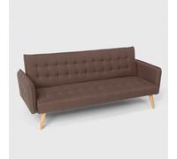 ProduceShop - Sofá cama clic clac de 3 plazas en tejido, reclinable Malibu Brown