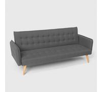 ProduceShop - Sofá cama clic clac de 3 plazas en tejido, reclinable Malibu Dark gray