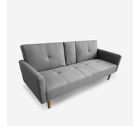 ProduceShop - Sofá cama de 2 plazas nórdico de tela con reposabrazos para bebidas Donum