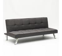 ProduceShop - Sofá cama de tejido 2 plazas diseño moderno Gemma clic-clac Dark gray