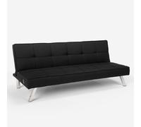 ProduceShop - Sofá cama de tela con puerto USB y patas de metal design Astralis Black