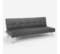 ProduceShop - Sofá cama de tela con puerto USB y patas de metal design Astralis Gray