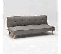 ProduceShop - Sofá cama moderno de 2 plazas en tejido Larimar para Salón y sala de estar Gray