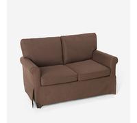 ProduceShop - Sofá de 2 plazas de diseño clásico moderno para salones y salas de estar en tejido Epoque Brown