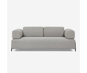ProduceShop - Sofá modular de 3 plazas de diseño moderno por módulos con mesitas Diadema Light gray