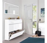 ProduceShop - Zapatero ahorra espacio 2 puertas compartimento abatible 24 pares de zapatos Magic Bata L