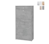 ProduceShop - Zapatero de entrada de 3 puertas con cajón para 15 pares de zapatos Naky Gray