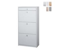 ProduceShop - Zapatero de entrada de 3 puertas con cajón para 15 pares de zapatos Naky Shabby white