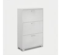 ProduceShop - Zapatero estrecho de 3 puertas abatibles Quadrante White