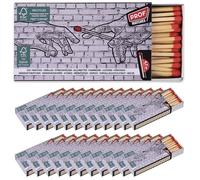 PROF - Juego de 6000 cerillas, 24 cajas de 250 cerillas, longitud 4,7 cm, compactas y prácticas para cocina, velas, cumpleaños, uso diario, camping, exterior, supervivencia, D_41806014
