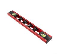 Profesional para nivel de burbuja 40 cm, aleación de aluminio, color rojo | Diseño ligero moldeado por inyección, aleación de aluminio, agarre ergonómico, listo para la construcción