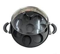 Profesional Takoyaki Grill Pan 12 Agujero Aleación de Aluminio Placa de Cocina para Estufa de Gas Fácil Limpieza 28cm(J)