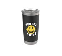 Profesor Testing Day Retro Smile You Got This Memes Vaso térmico de acero inoxidable de doble pared