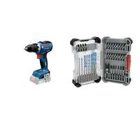 Professional 18V System atornillador a batería GSR 18V-65 (motor Brushless sin escobillas, longitud del cabezal 166, sin batería/cargador) + Bosch 35 x PRO Impact Mixed Set de 35 piezas
