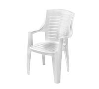 Ipae Progarden Silla apilable Talia blanca de respaldo alto