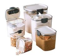 Progressive International Prepworks by Progressive ProKeeper - Juego de 6 recipientes de almacenamiento transparentes