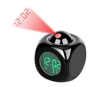 Projection alarm clock, digital alarm clock with projector on the ceiling with USB cable and