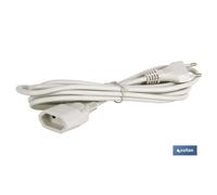 Prolongador bipolar 10a250v espigaø4 cable 5m blanco