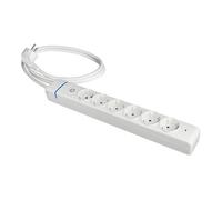 Prolongador con 6 tomas 2p+t, 16a 250v. máx.3680w 850°c gwt. 61ils s