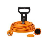Prolongador de cable diall h05vv-f naranja 3 x 1,5 mm² 20 m con tapa