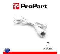 Prolongador electrico clavijas macho-hembra 4mm blanco 3m pepb08s-3-w