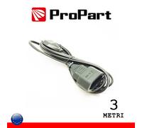 Prolongador electrico clavijas macho-hembra 4mm negro 3m pepb08s-3-bk