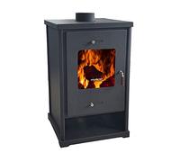 Prometey EKO 96175 - Estufa de leña (10,2 kW, 10,2 kW, estufa permanente, para taller, estufa de sueco, altura 79 cm, ancho 50 cm, profundidad 42 cm, 64 kg)