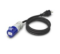 ProPlus Adaptador de Corriente para Camping CEE de 16 A con Cable de 150 cm, Conexión Segura de Enchufe Schuko a Toma CEE, Cable de Neopreno IP44 para Autocaravana, Caravana y Taller