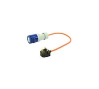 ProPlus Adaptador de Enchufe Británico a Toma CEE de 16 A con Cable de 40 cm, Conector de Corriente IP44 para Camping, Caravanas y Autocaravanas en Europa