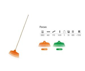 Prosper plast igr2-r585 focus, rastrillo, naranja, 46 x 17 x 165 cm