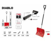 Prosper plast ildb-r444 diablo - pala (52 x 39,5 x 155 cm), color rojo
