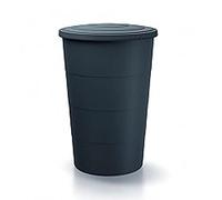 Prosperplast Barril de Agua de Lluvia 160L Smooth de plastico en Color Antracita (Largo) x 60 (Ancho) x 87,8 (Altura) cm