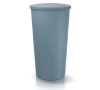Prosperplast Barril de Agua de Lluvia 200L Smooth de plastico en Color Gris Claro (Largo) x 60 (Ancho) x 106,6 (Altura) cm