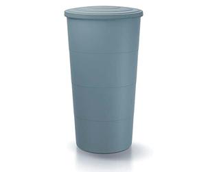 Prosperplast Barril de Agua de Lluvia 200L Smooth de plastico en Color Gris Claro (Largo) x 60 (Ancho) x 106,6 (Altura) cm