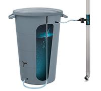 Prosperplast Barril de captación de Agua Smooth 120l, Dimensiones 696 x 594 x 610 mm + Set de Accesorios