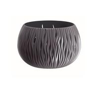 Prosperplast BOWL SANDY de plástico CON depósito en color Gris piedra, 19,5 (alto) x 29 (ancho) x 29 (profundo) cms Anthracite 3.9