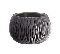 Prosperplast BOWL SANDY de plástico CON depósito en color Gris piedra, 19,5 (alto) x 29 (ancho) x 29 (profundo) cms Anthracite 3.9