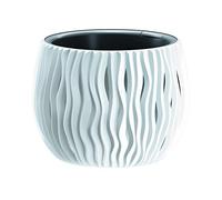 Prosperplast Bowl Sandy de plástico con depósito en Color Blanco, 13,6 (Alto) x 18 (Ancho) x 18 (Profundo) cms
