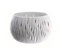 Prosperplast bowl sandy de plástico con depósito en color blanco, 16,1 (alto) x 23,8 (ancho) x 23,8 (profundo) cms