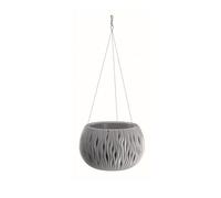 PROSPERPLAST BOWL SANDY WS de plástico CON depósito en color Gris piedra, 16,1 (alto) x 23,8 (ancho) x 23,8 (profundo) cms